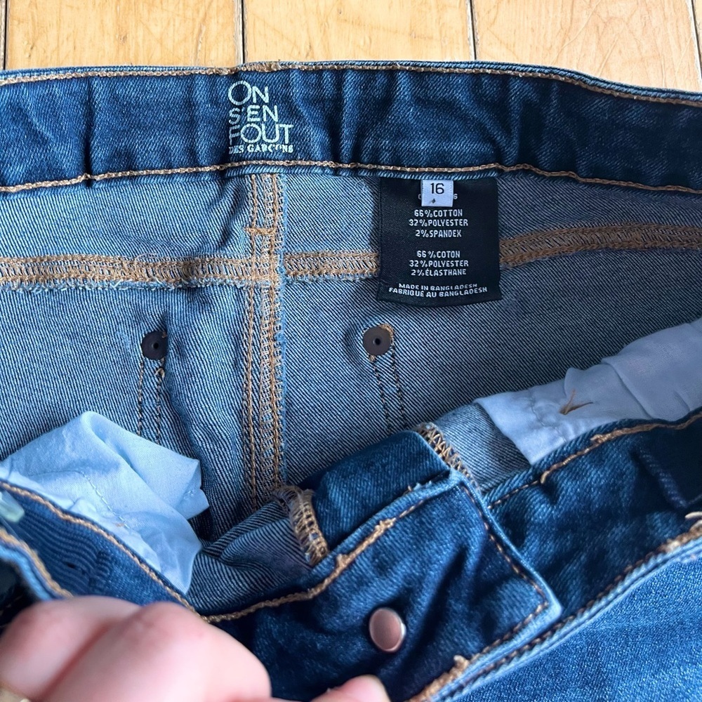 On s’en fout des garçons Blue Denim Shorts Size 16 - Picture 3 of 4